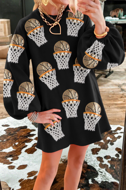Classic Basketball Game Day Sweatshirt Dress