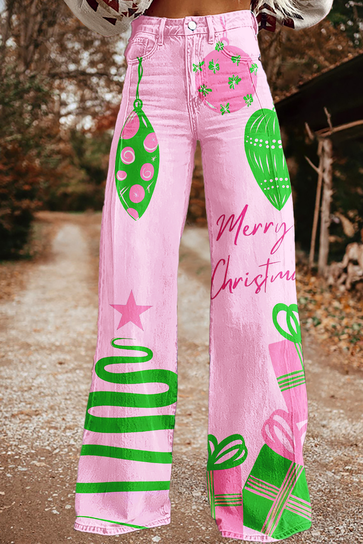 Unique Christmas Wide-Leg Pants