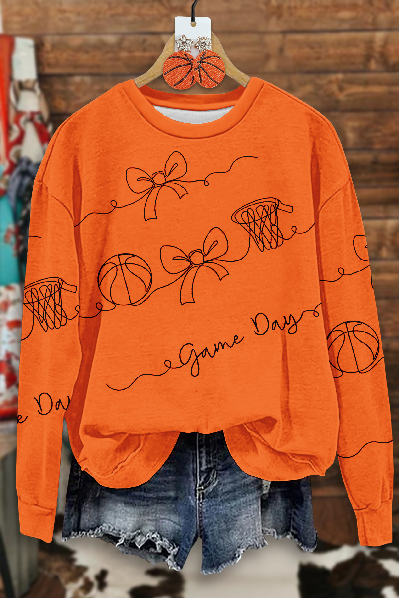 Cute Basketball Game Day Sweatshirt