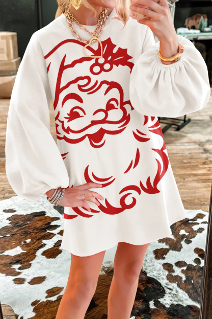 Christmas Santa Claus Sweatshirt Dress