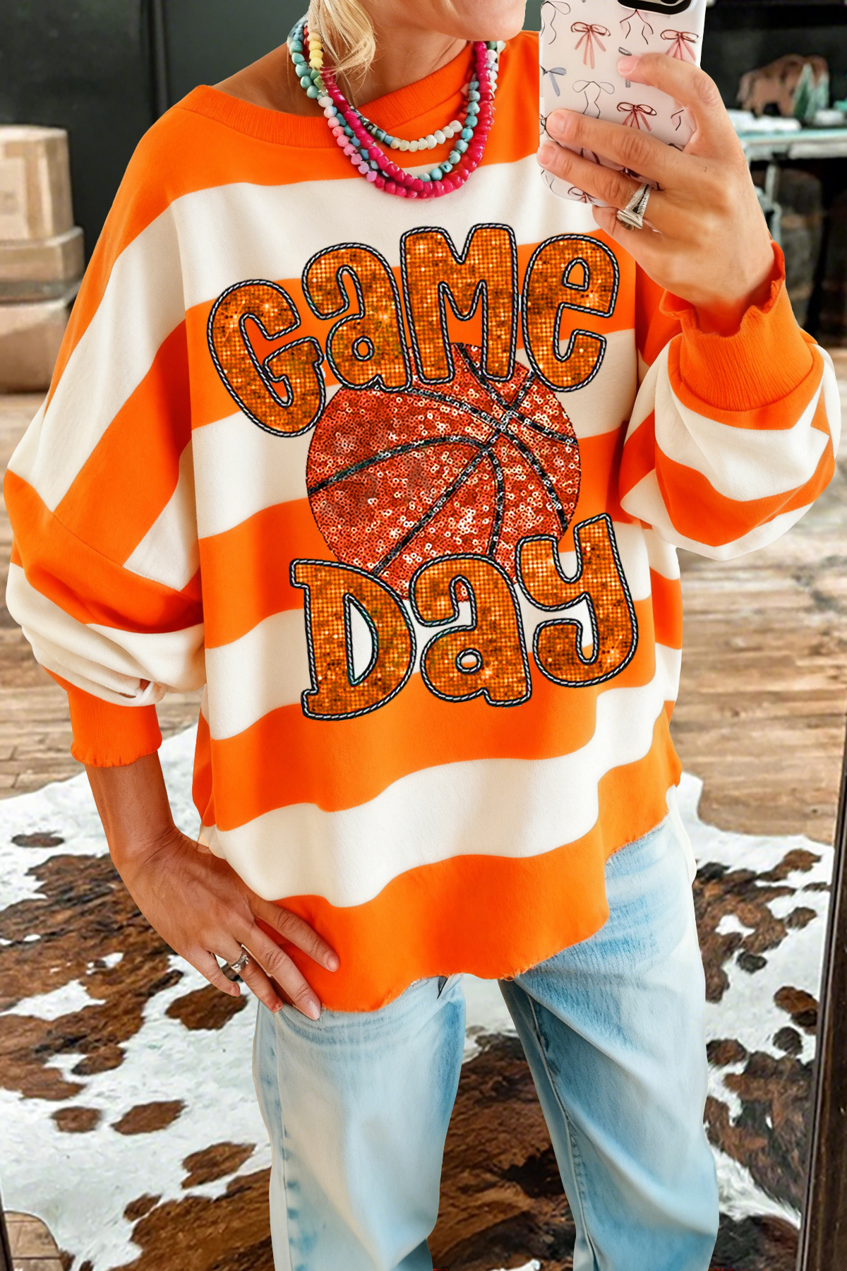 Classic Basketball Game Day Sweatshirt