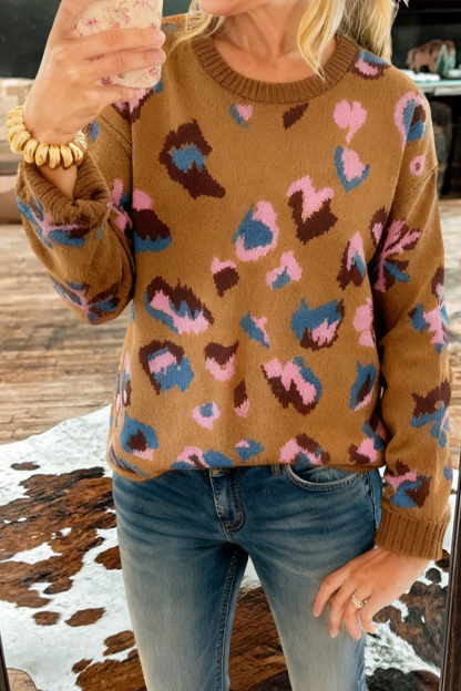 Vintage Leopard Print Sweater