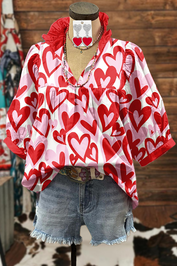 Cute Valentine's Day Heart Blouse
