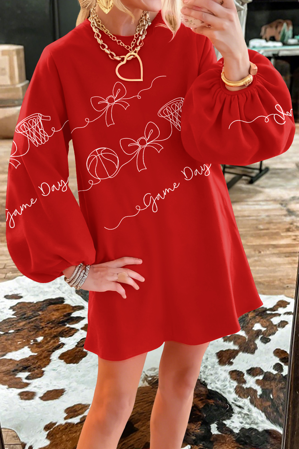 Basketball Game Day Sweatshirt Dress
