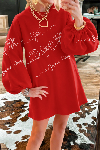 Basketball Game Day Sweatshirt Dress
