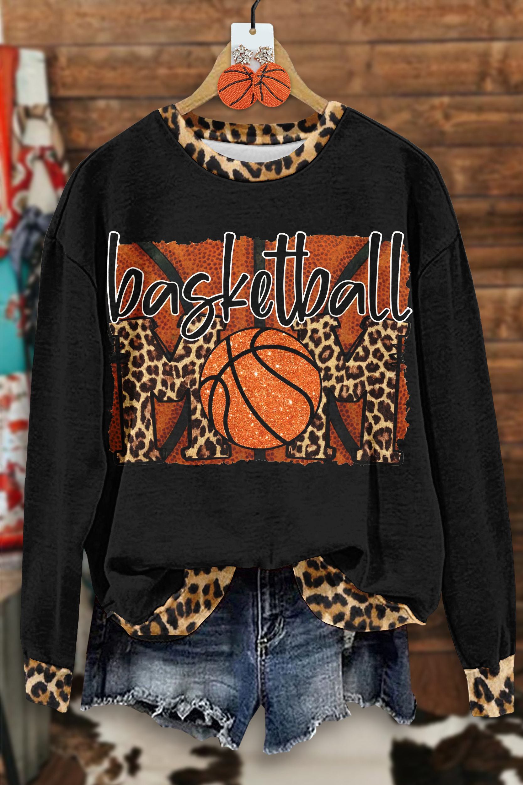 Cozy Basketball Mom Game Day Sweatshirt