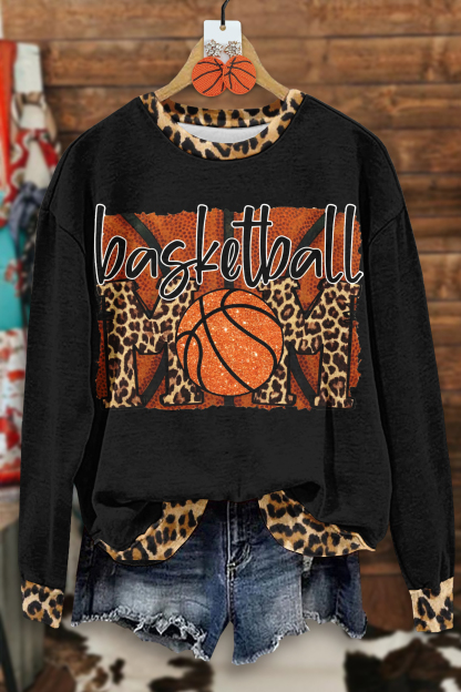Cozy Basketball Mom Game Day Sweatshirt