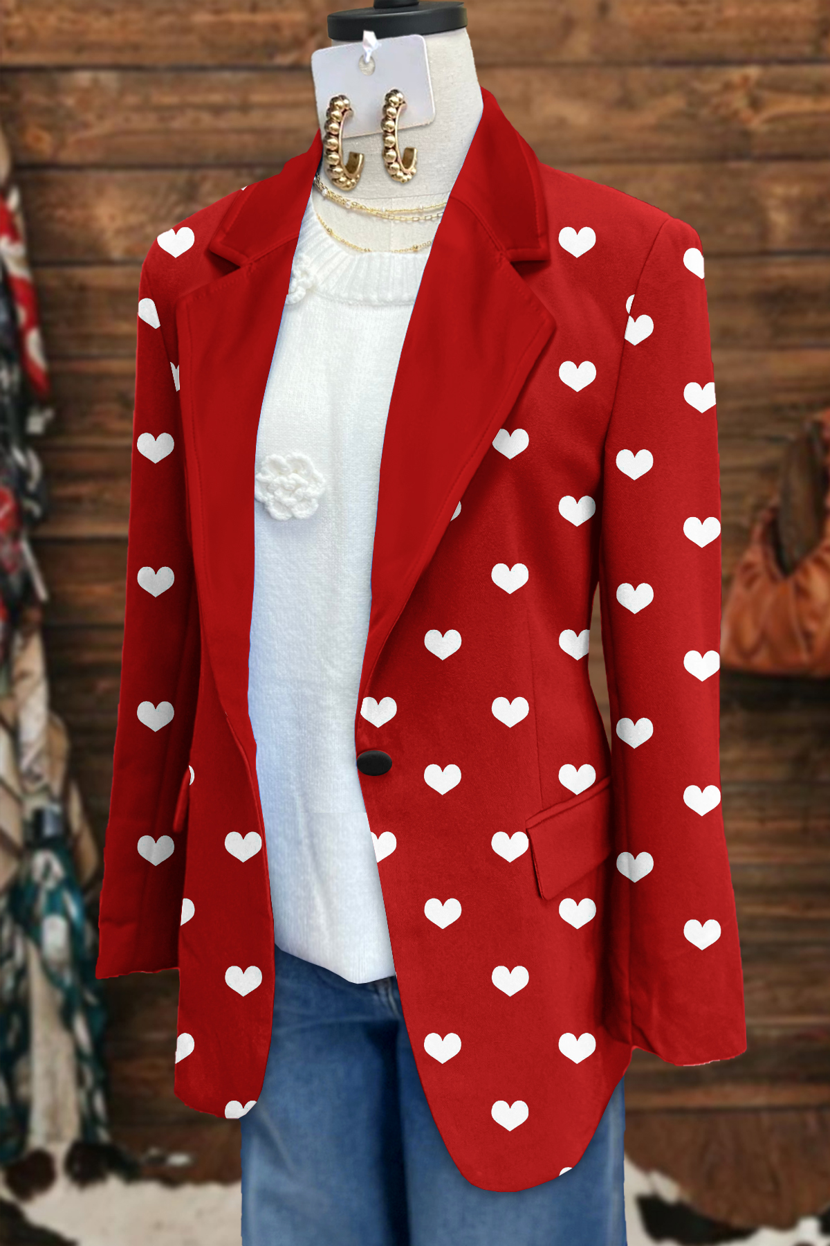 Valentine's Day Heart Suit Jacket
