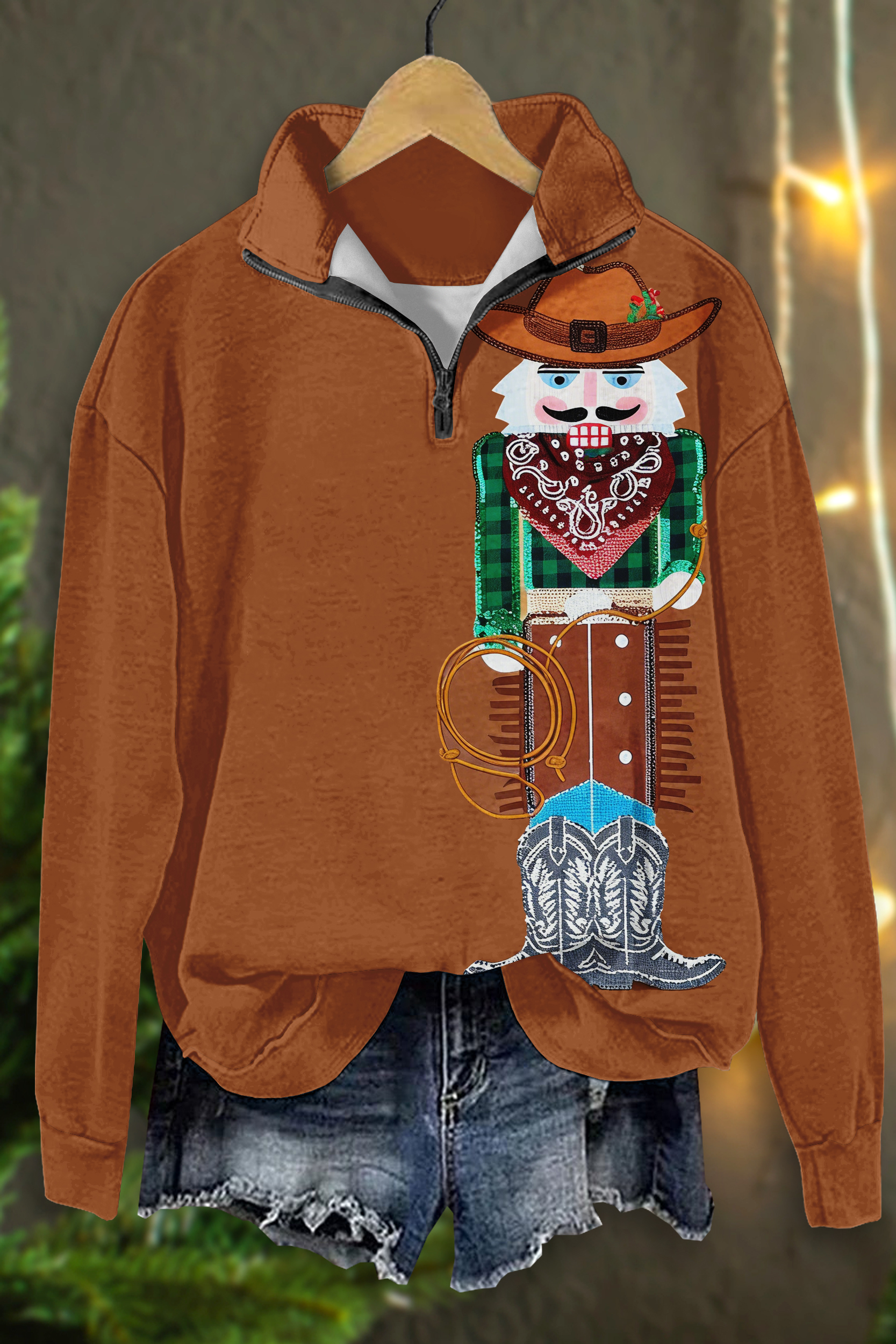 Christmas Nutcracker Zipper Sweatshirt