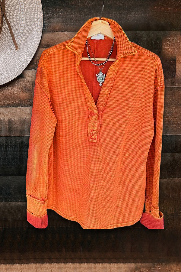 Cozy Waffle Knit Top