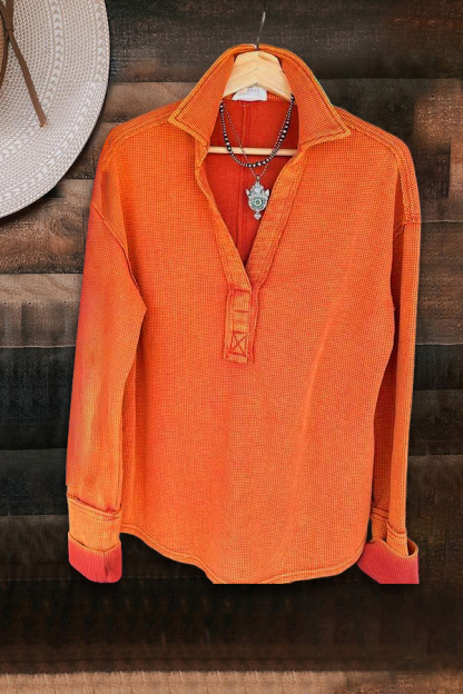 Cozy Waffle Knit Top