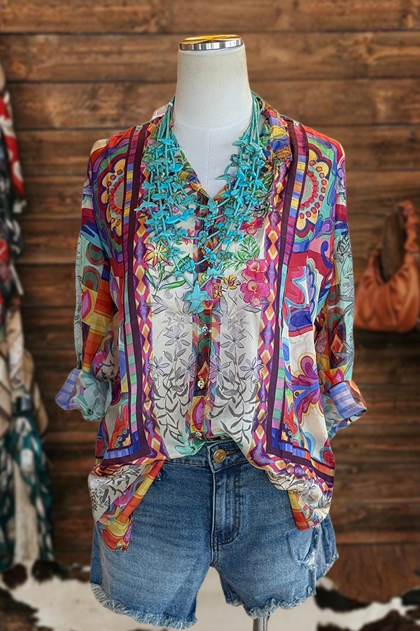 Pretty Floral Print Shirt