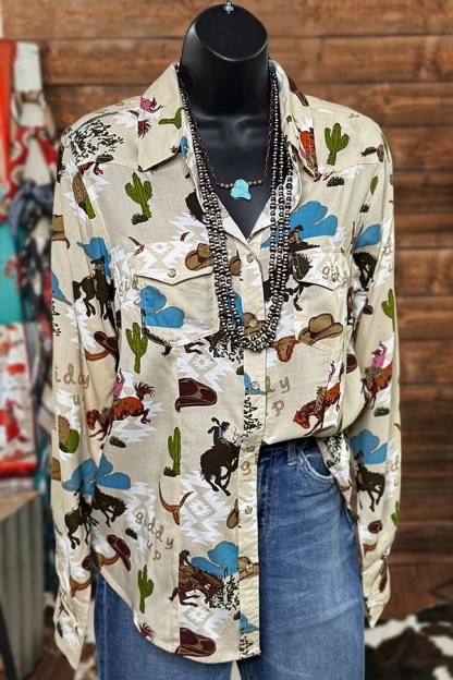 Western Cactus Cowboy Shirt