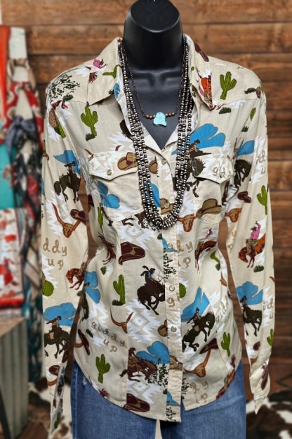 Western Cactus Cowboy Shirt