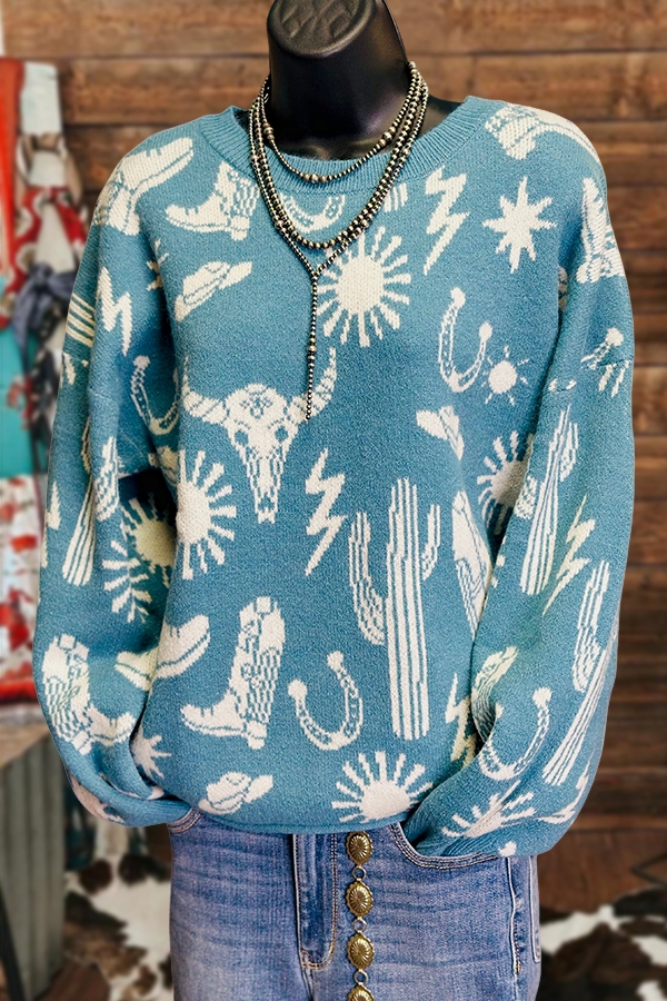 Cute Western Cactus Desert Sweater