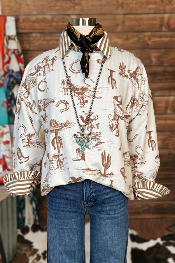 Western Cowgirl Desert Sweatshirt
