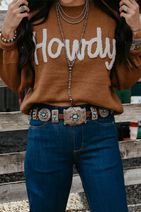 Western Howdy Cowgirl Sweater