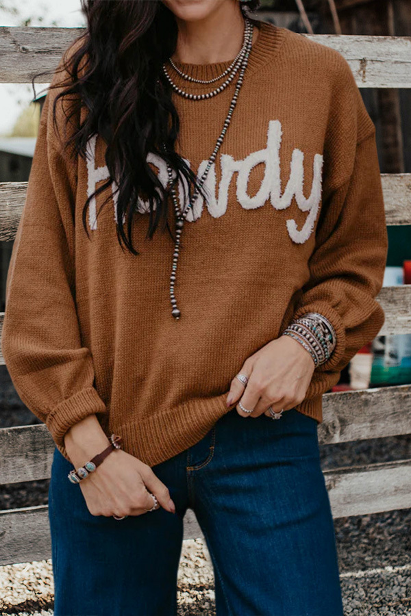 Western Howdy Cowgirl Sweater