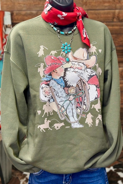 Western Santa Claus Sweatshirt