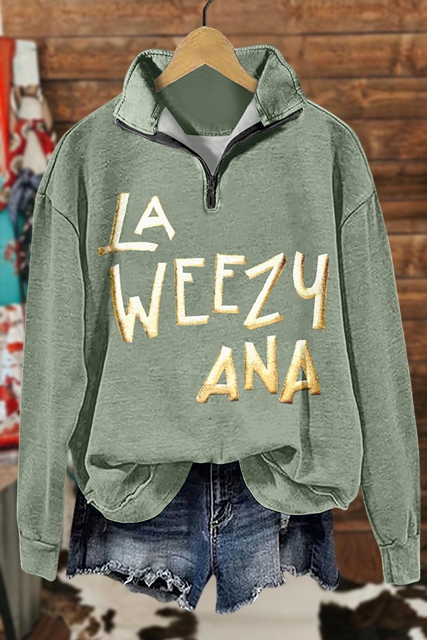 Mardi Gras La Weezy Ana Zip-Up Sweatshirt