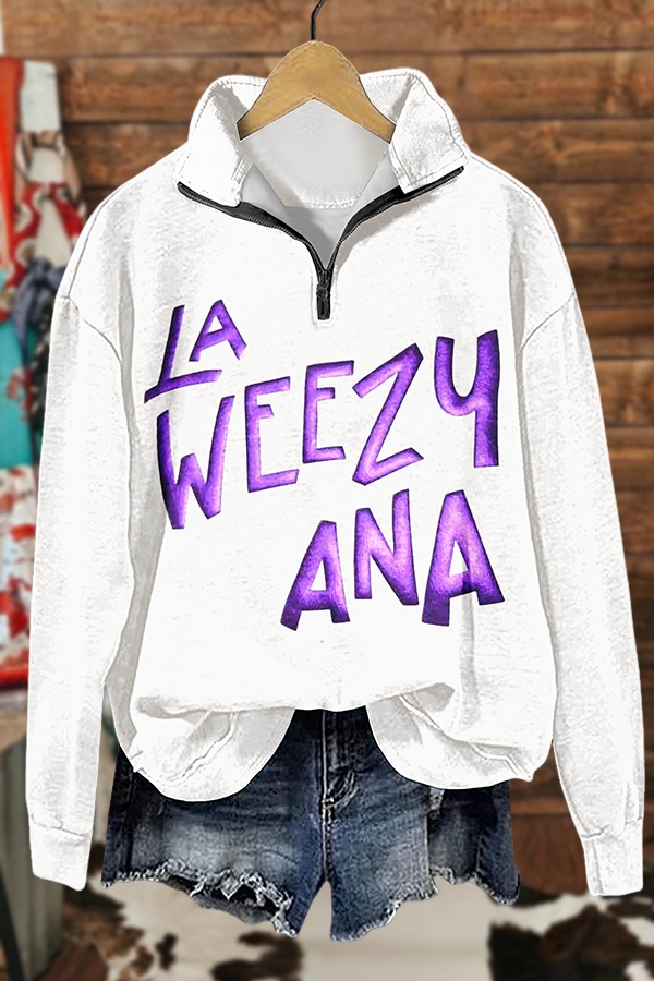 Mardi Gras La Weezy Ana Zip-Up Sweatshirt