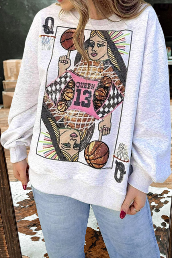 Basketball Queen Card Sweatshirt