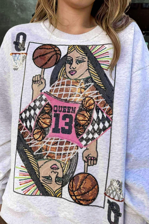 Basketball Queen Card Sweatshirt