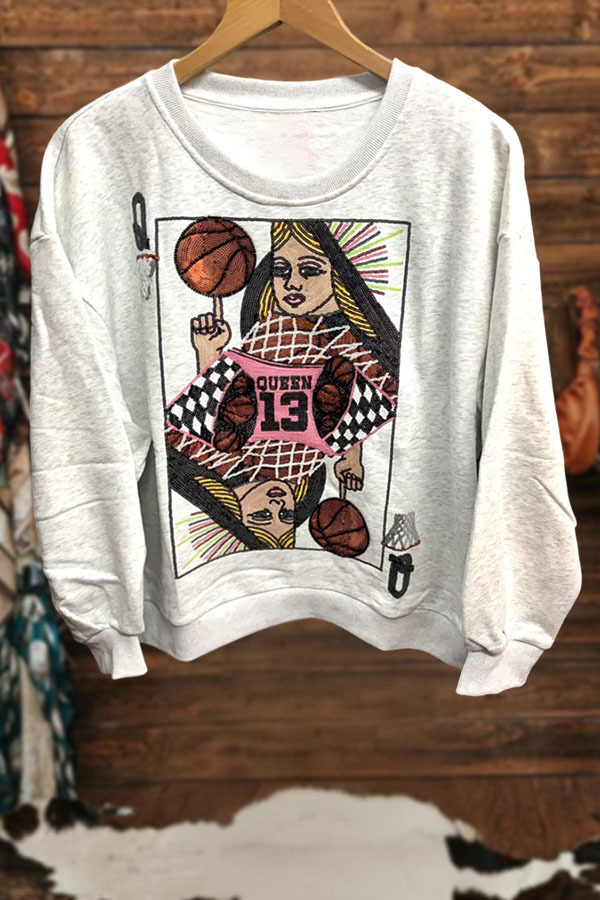 Basketball Queen Card Sweatshirt