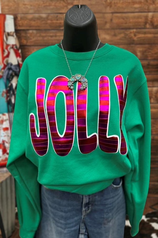 Christmas Striped Jolly Sweatshirt