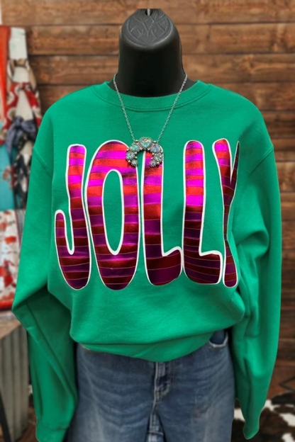 Christmas Striped Jolly Sweatshirt