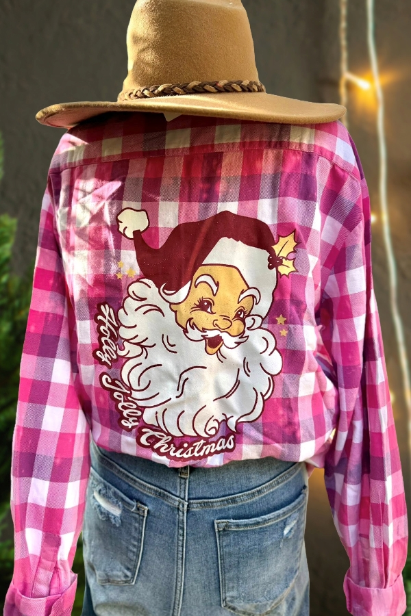 Plaid Santa Claus Shirt