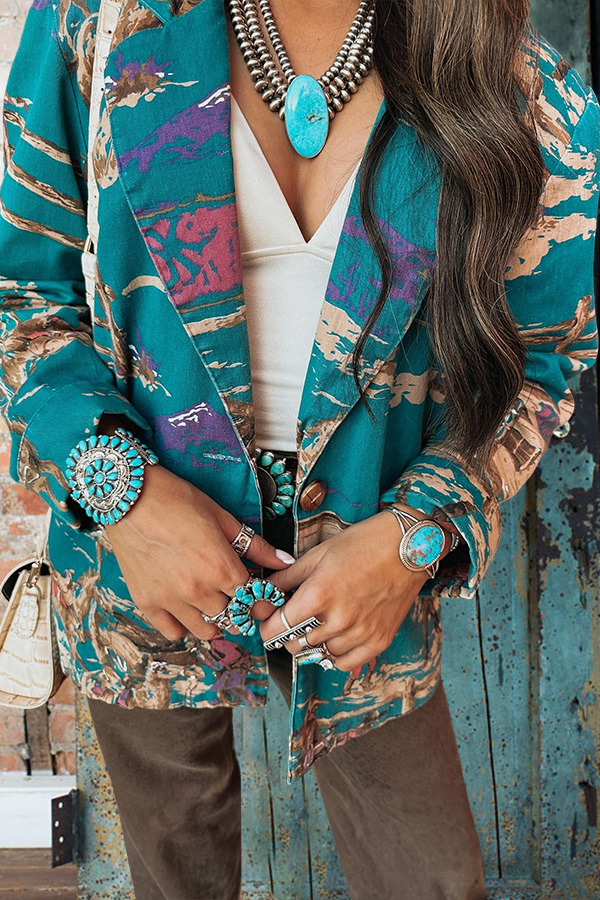 Western Cowgirl Desert Scene Blazer