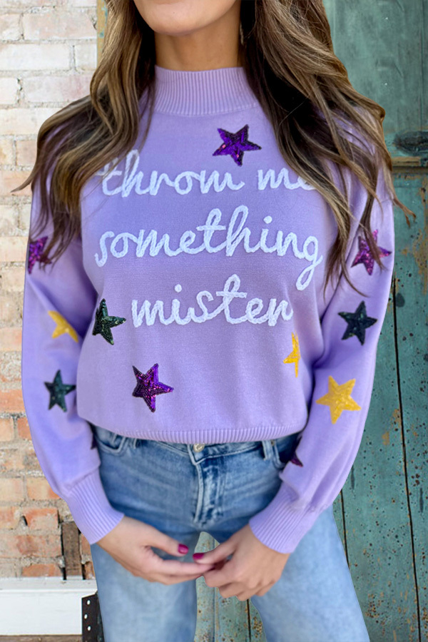 Women's sweater | Mardi Gras Throw Me Something Sweater |westernfeelings
