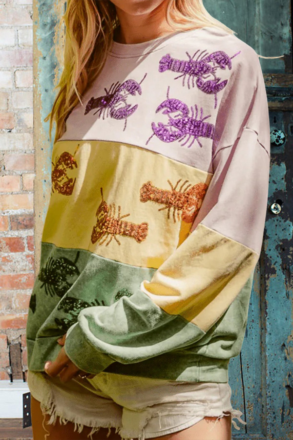 Mardi Gras Sparkling Crawfish Sweatshirt