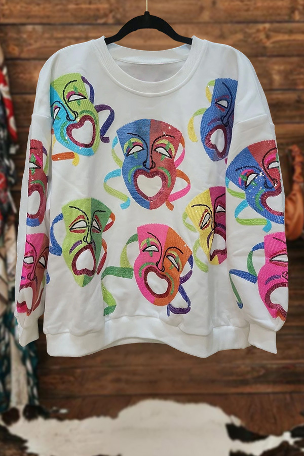 Women's sweatshirt | Mardi Gras Mask Sweatshirt |westernfeelings