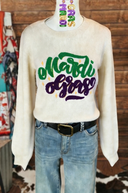 Mardi Gras Star Sweater