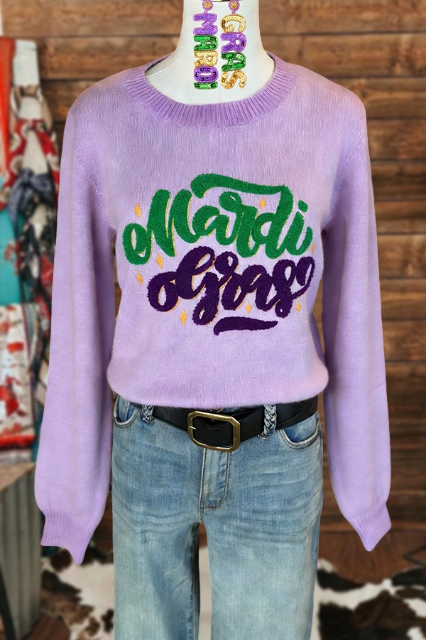 Mardi Gras Star Sweater