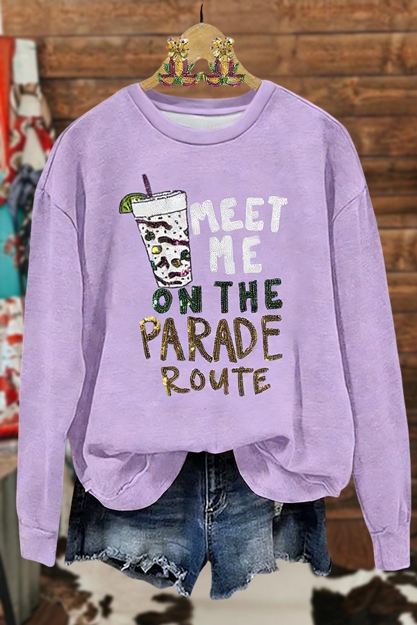 Women's sweatshirt | Mardi Gras Meet Me On The Parade Route Sweatshirt |westernfeelings