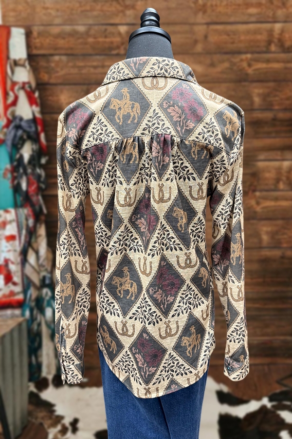 Vintage Cowgirl Horseshoe Shirt