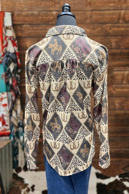 Vintage Cowgirl Horseshoe Shirt