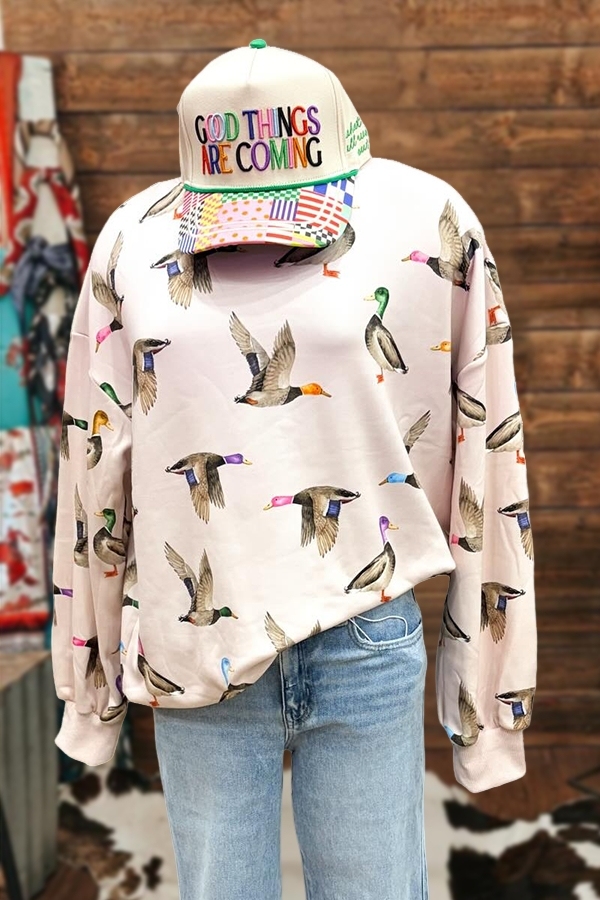 Women's sweatshirt | Casual Flying Ducks Sweatshirt |westernfeelings
