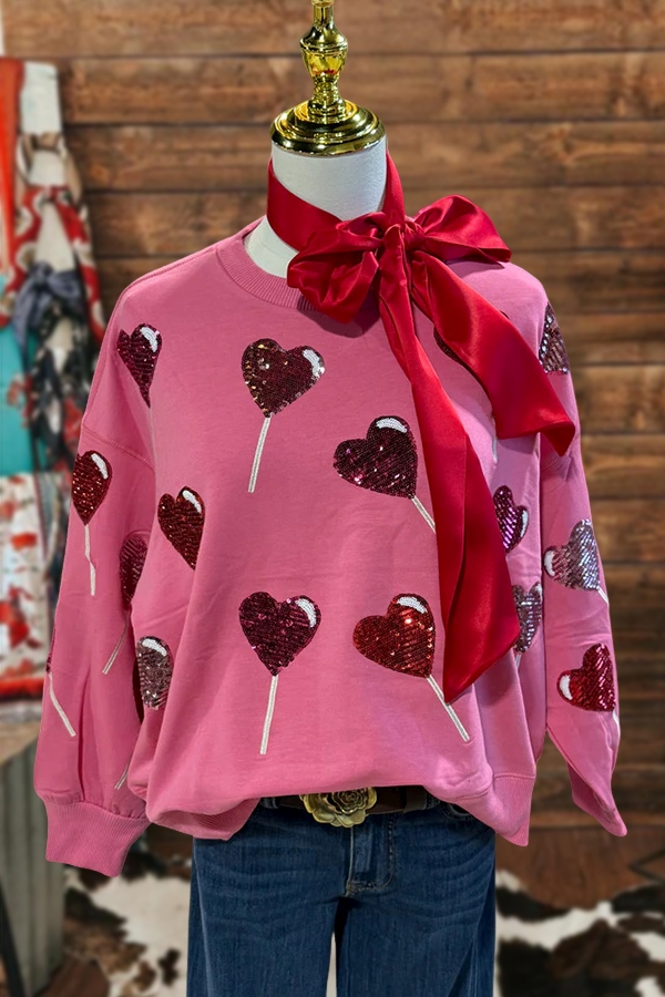 Valentine's Day Heart Lollipop Sweater
