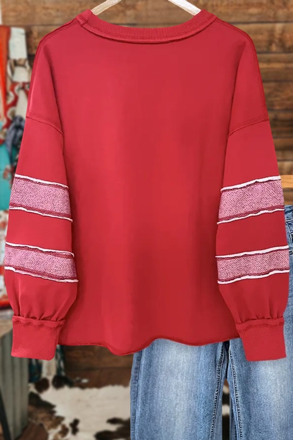 Valentine's Day Heart Patch Sweatshirt