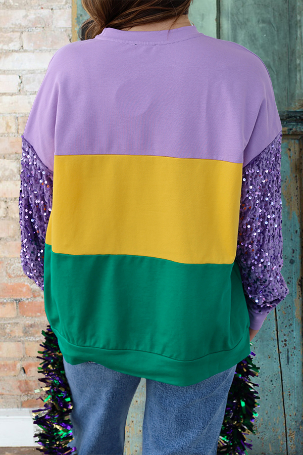 Mardi Gras Sparkling Iris Sweatshirt