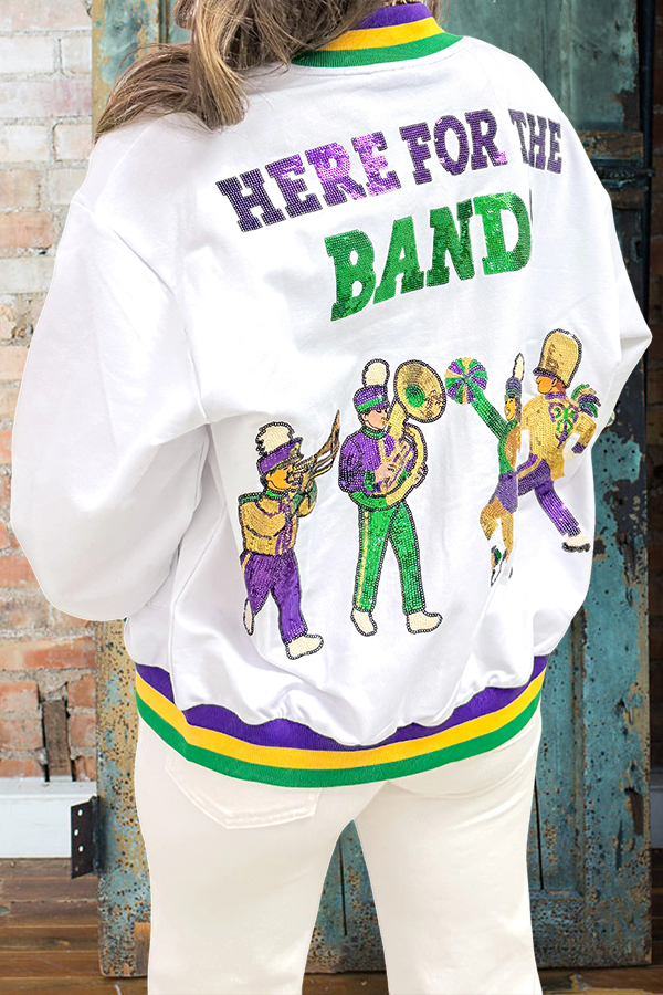mardi gras Here For The Band Jacket