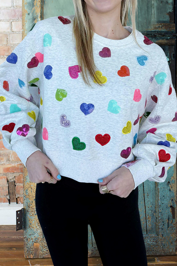 Women's sweatshirt | Valentine's Day Multi Heart Sweatshirt |westernfeelings