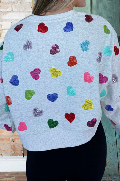 Valentine's Day Multi Heart Sweatshirt