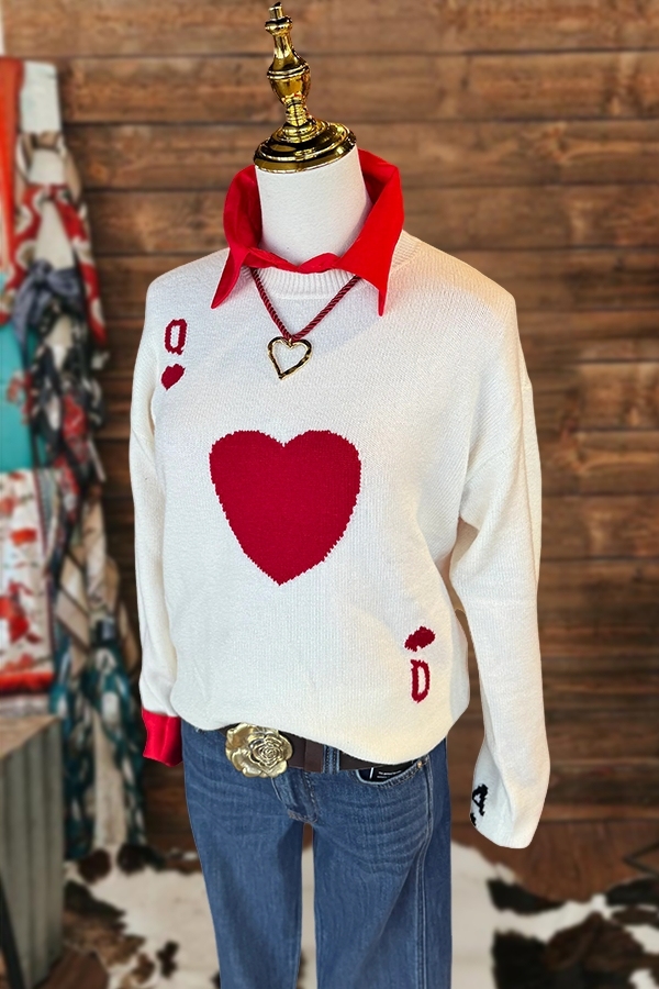 Valentine's Day Queen Of Hearts Sweater