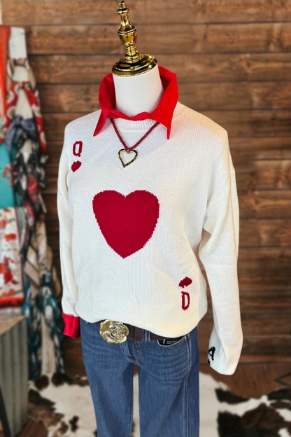 Valentine's Day Queen Of Hearts Sweater