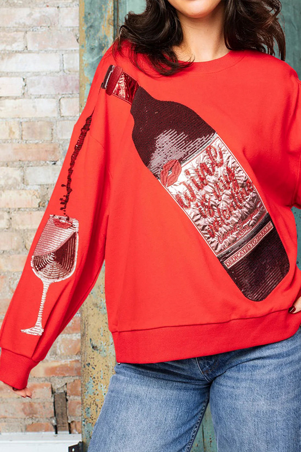 Wine Is My Valentine's Day Sweatshirt
